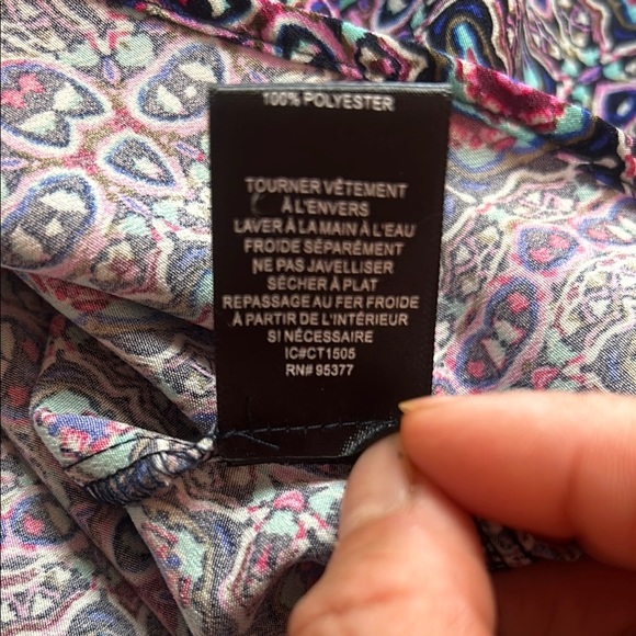 Sanctuary Blue Red A-Line Midi Skirt High-Low Casual - Picture 8 of 8